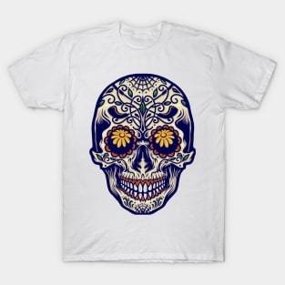 Sugar skull for dia de los muertos T-Shirt
